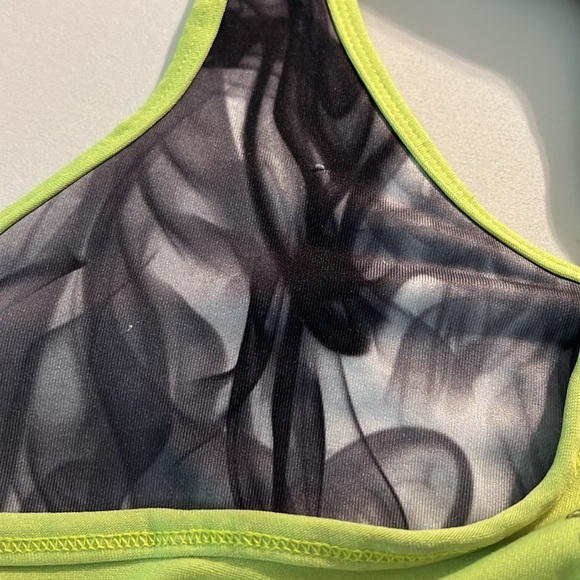 Avia Racerback Active Crop Pullover Sports Bra Lime Green Black Size XL - Picture 6 of 7